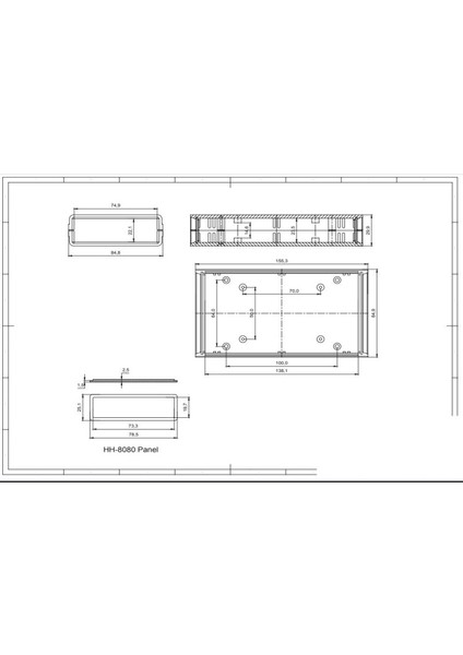 Sanec Elektronik Proje Kutusu (Ölçüleri: 85X155X30MM) - Siyah