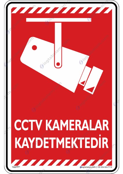 Cctv Kameralar Kaydetmektedir/35x50cm/Etiket