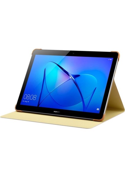 Mediapad T3 10" Kapaklı Standlı Orijinal Tablet Kılıfı Kahve