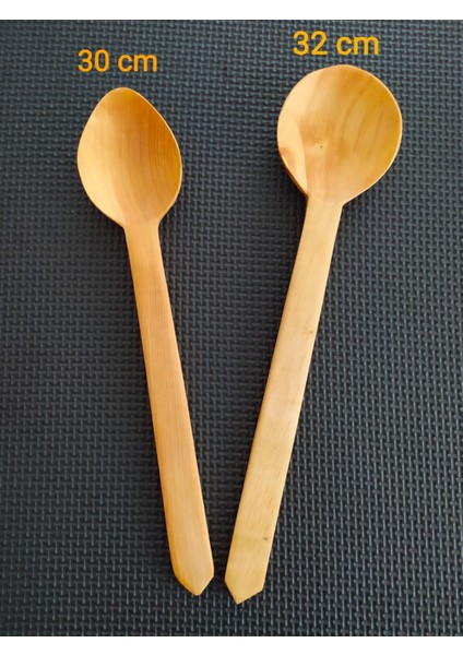 Trabzon Bölgesi El Yapımı Hakiki Şimşir Kaşığı 2'li Takım