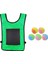 5 Top ile Dodgeball Yeleği, Özellikler: Küçük (Yeşil) (Yurt Dışından) 1