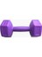 2 kg x 2 Adet Dambıl Vinyl Kaplı Dumbell Ağırlık - Mor 3