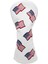 Golf Head, Premium Deri Kapaklar Us Flag Golf Aksesuarları Woods Hibritleri Beyaz 1 (Yurt Dışından) 2