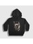 Unisex Çocuk Siyah Skull Wolf Kurt Kapüşonlu Sweatshirt 1