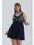 Lacivert Korseli Toparlayıcı Elbiseli Mayo 1