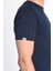 Bass Lacivert Bisiklet Yaka Baskılı Erkek Tshirt 5