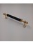 Mutfak Dolap Çekmece Kapak Mobilya Kulbu 128 mm Lüks Metal Kulp (Altın-Siyah Renk) 2
