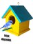 Home Ahşap Kuş Yuvası Dış Mekan Suya Dayanıklı 1