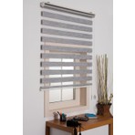 Brillant Bambu Zebra Gri Perde 160 X 200 MZ666 Etek Dilimsiz cm