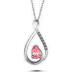 Gizzaro 0.06 Karat Pırlanta 1.45 Pembe Taş Pırlanta Kolye Gmy147