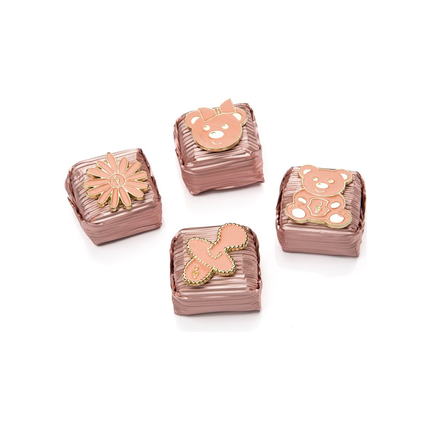 Melodi Dekorlu Broş Pembe 350gr Kız Bebek Çikolatası Fiyatı
