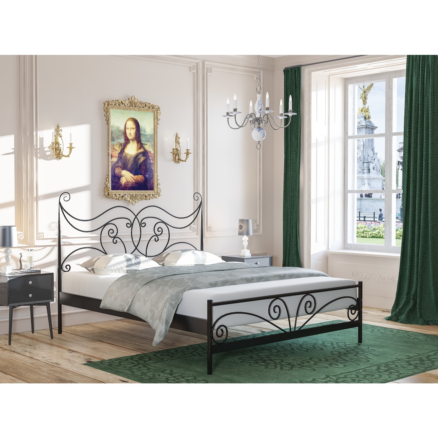 Mobilya Pasajı Queen Ferforje Metal Karyola Tek Kişilik