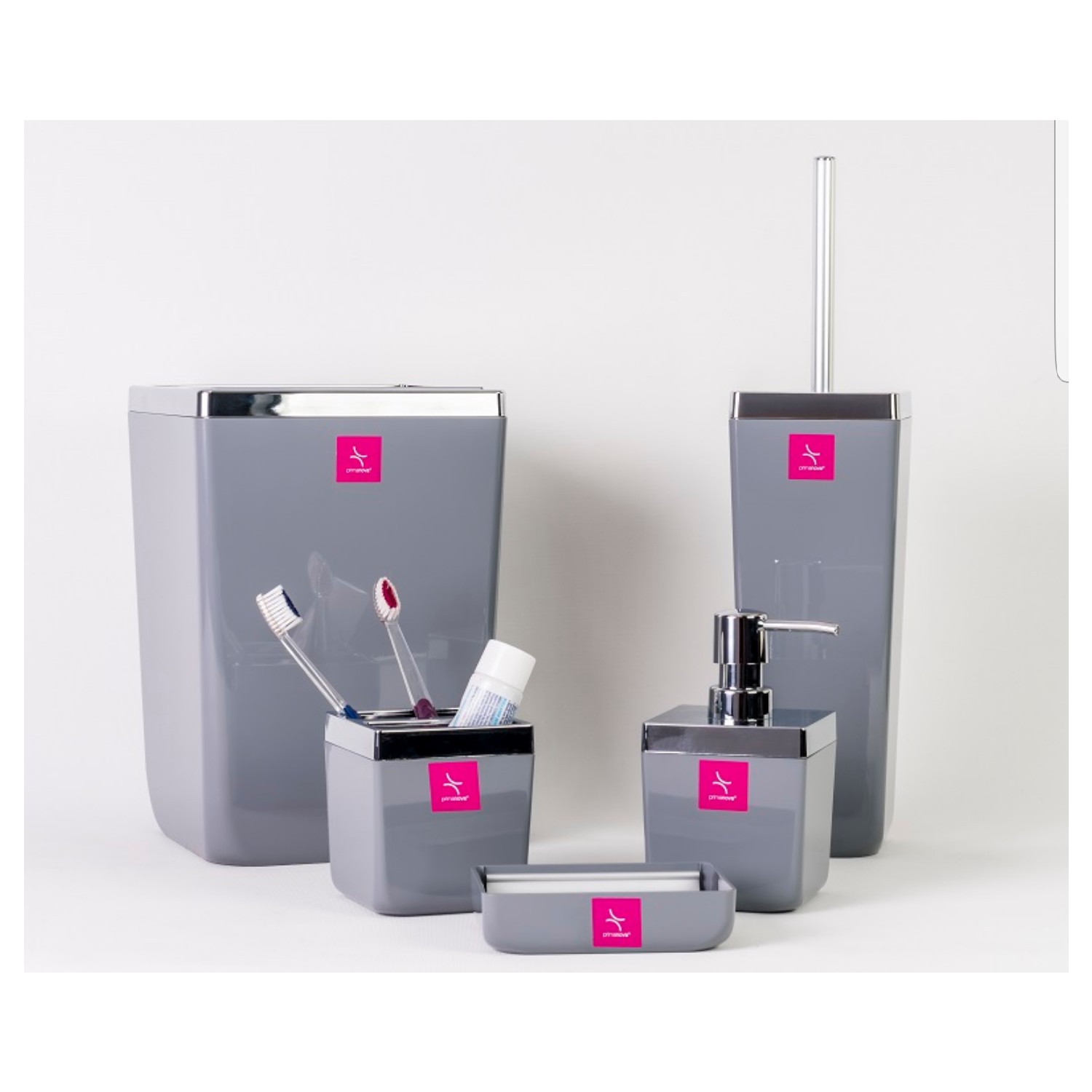 Primanova Toskana 5 Parça Banyo Seti Gri Fiyatı