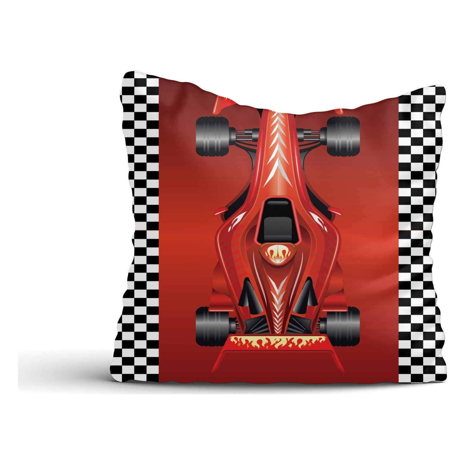 Cici Halı Kırmızı Alevli Formula 1 Yarış Araba Kırlent Fiyatı