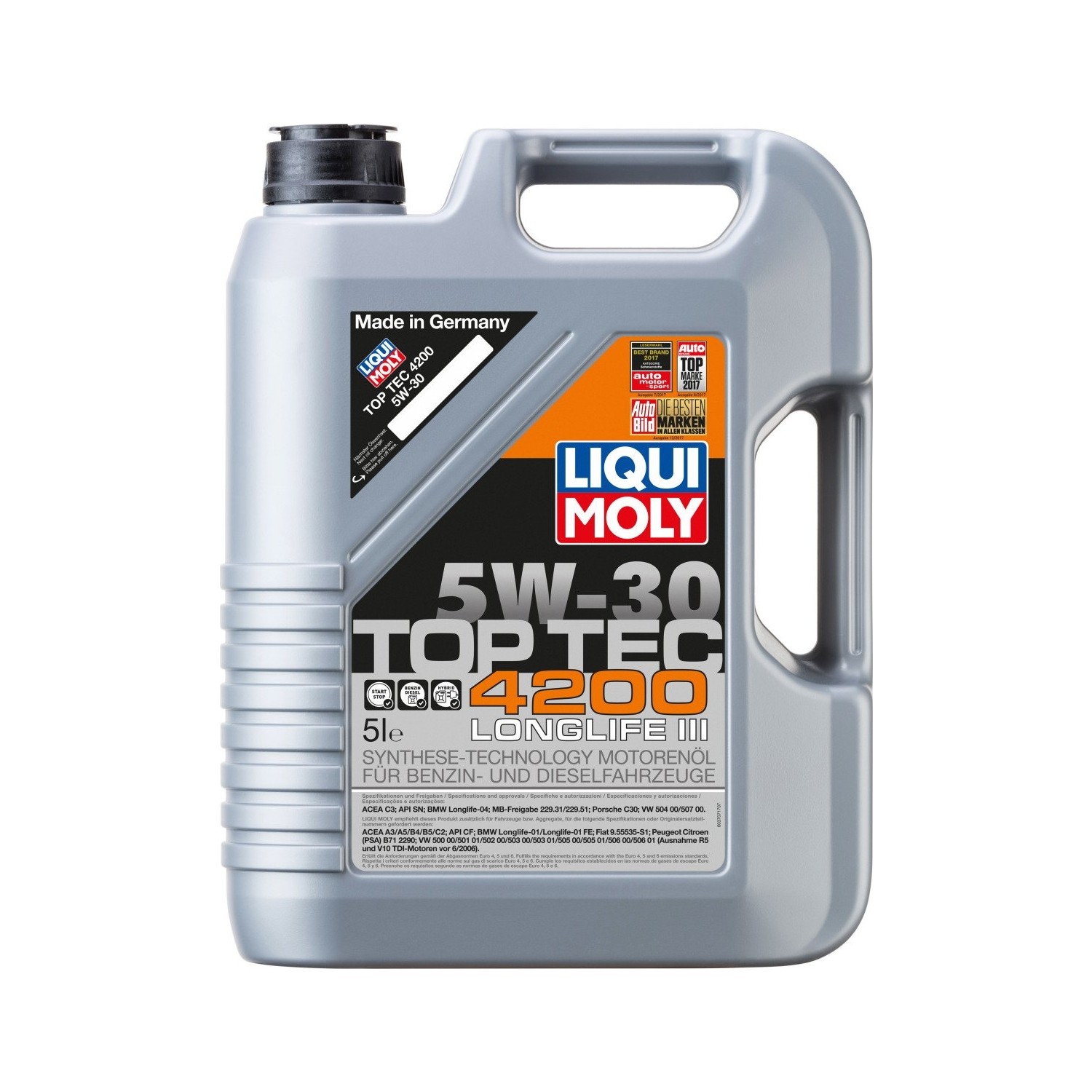 Liqui-Moly Top Tec 4200 5W30 5Lt %100 Sentetik Motor Yağı ...