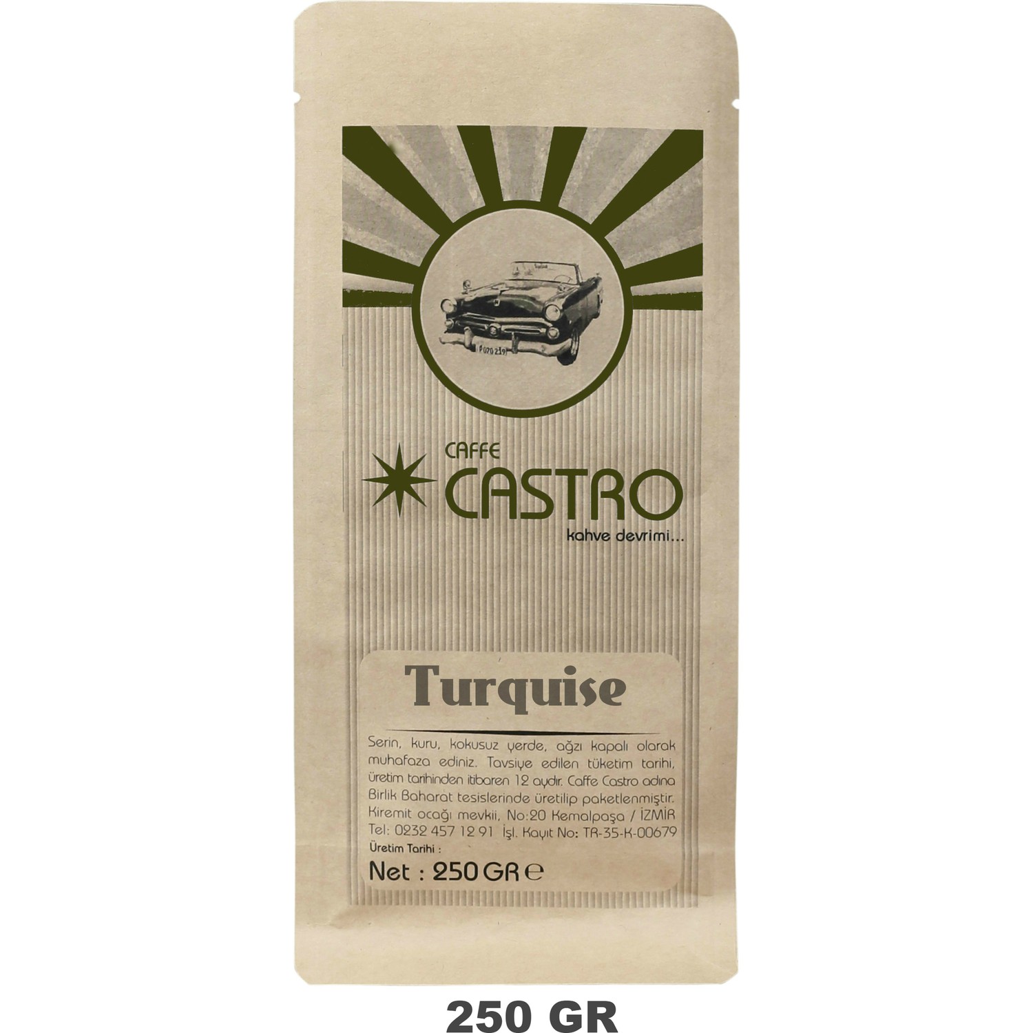 Castro Turquise Harman Espresso Öğütülmüş Kahve 250 gr Fiyatı