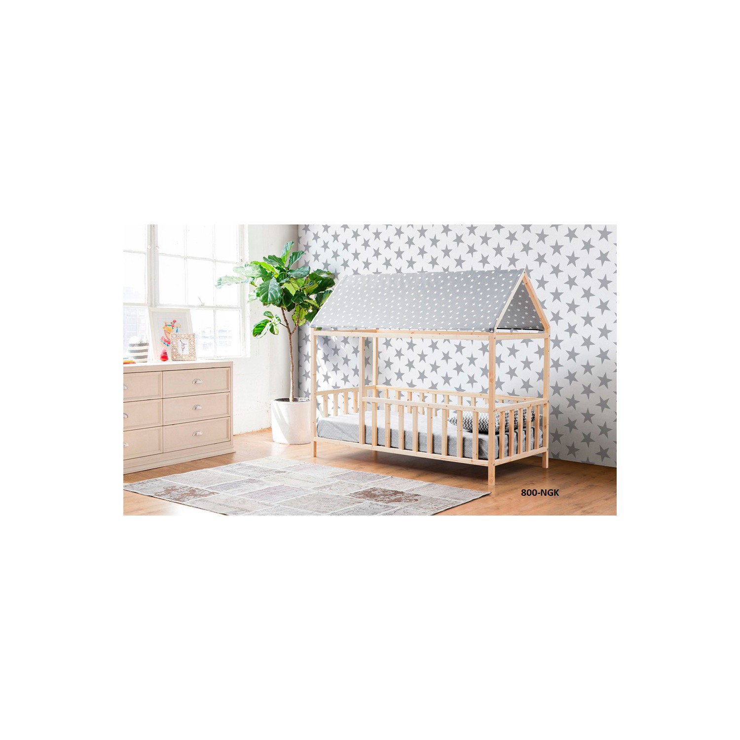 Cadde Yıldız Montessori Yatak Gri 800 Ngk Genç Çocuk