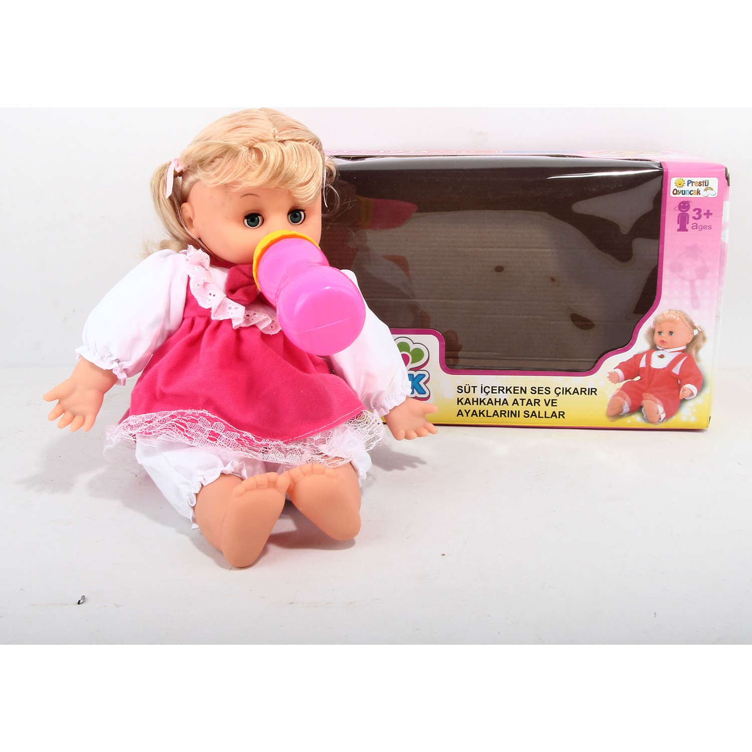 Prestij Oyuncak Uykucu Fatoş Bebek Süt İçer Kahkaha Atar Prestij Oyuncak Uykucu Fatoş Bebek Süt İçer Kahkaha Atar