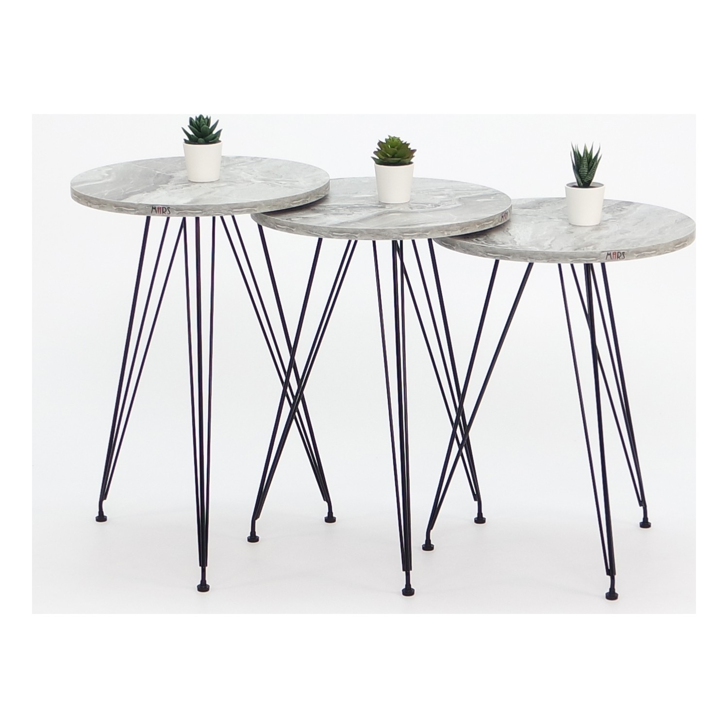 Mars Mobilya Trio Gri Zigon Sehpa Fiyatı Taksit Seçenekleri