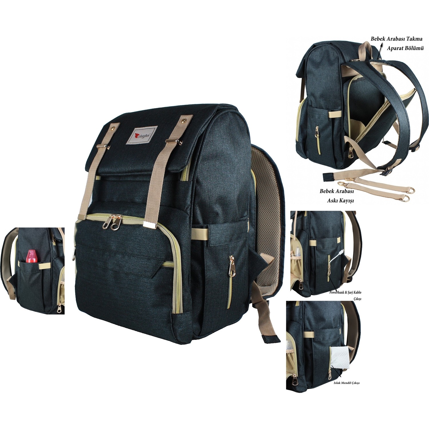 Stylo Mamma Anne Bebek Bakım Çantası Antrasit Fiyatı