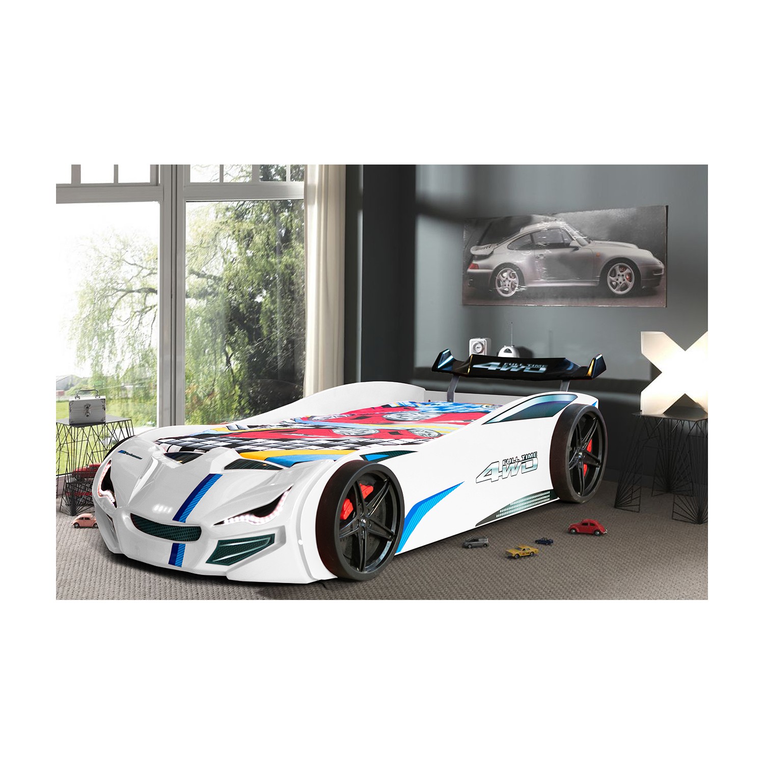 Setay Arabalı Yatak Mercedes Eco Beyaz Genç Odası Çocuk Fiyatı