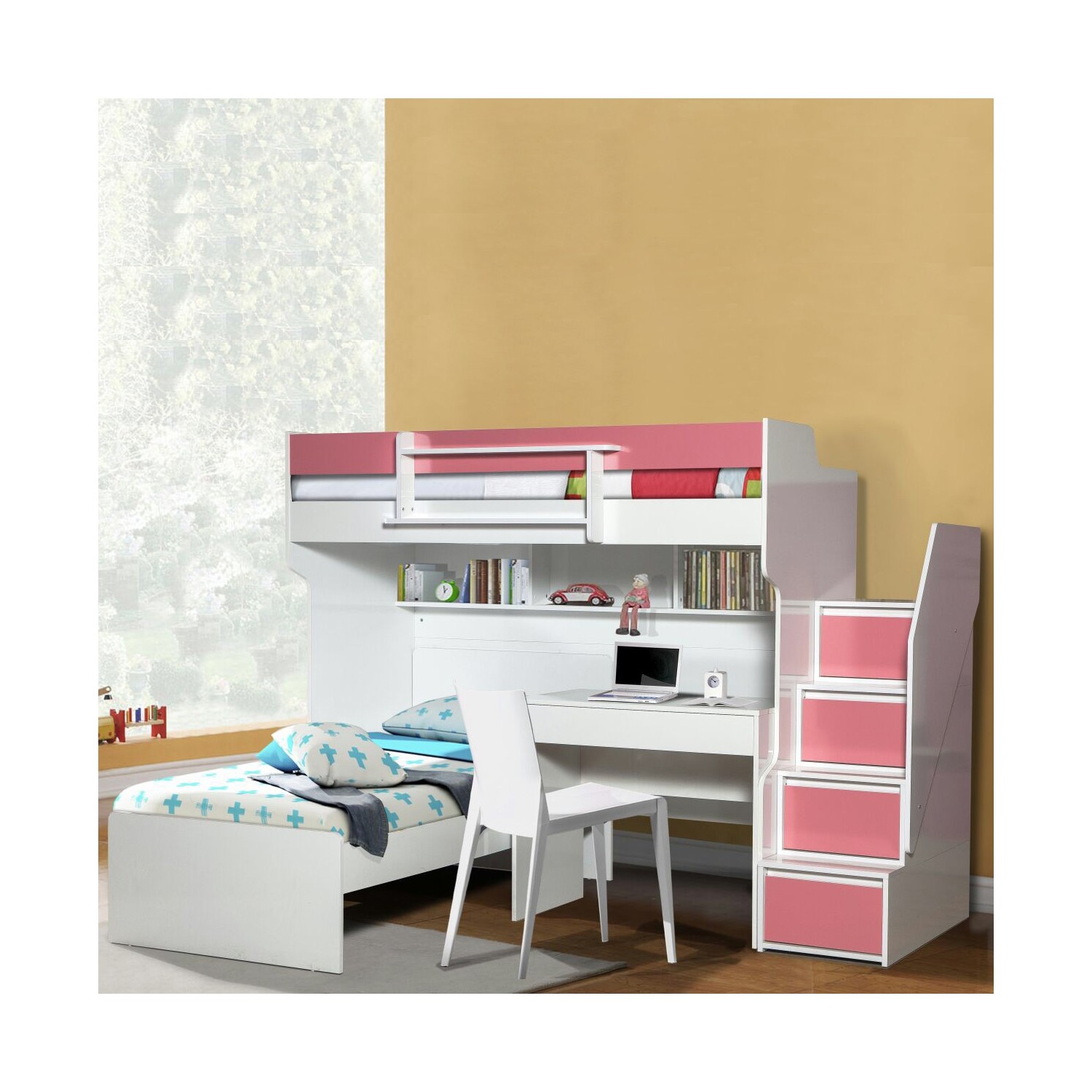 Setay Ranza Cesur Pembe Ranza Karyola Çalışma Masası Genç Fiyatı