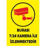 Garage 216 Burasi 7-24 Kamera İle İzlenmektedir Levhası Aluminyum Kompozit