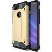 Microsonic Xiaomi Mi 8 Lite Kılıf Rugged Armor Gold