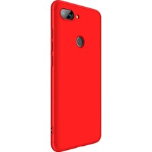 Microsonic Xiaomi Mi 8 Lite Kılıf Double Dip 360 Protective Kırmızı