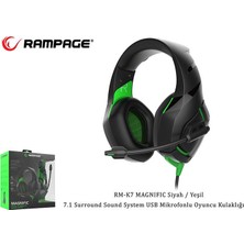 Rampage RM-K7 Magnific Siyah Yeşil USB Oyuncu Kulaklık