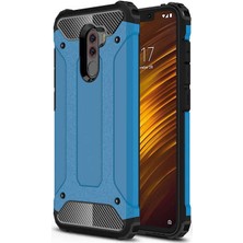 Evastore Xiaomi Pocophone F1 Kılıf Zore Crash Silikon - Mavi