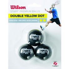 Wilson Squash Topu Staff Squash 3 Ball Yel Dot TOPSQSWIL008