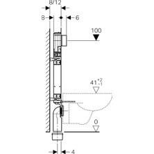 Geberit - Alpha 8 Cm Kombifix Gömme Rezervuar