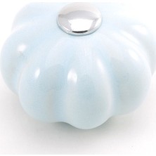 Kulpca Porselen Kavuk Mavi Düğme Kulp PD112