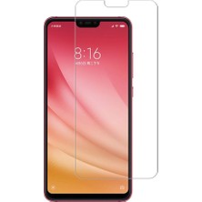 DVR Xiaomi Mi 8 Lite Kılıf Silikon Özel Karbon Niss Deri Görünümlü (Siyah) + Cam Ekran Koruyucu