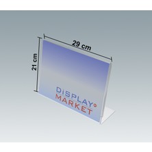 Akrilik A4 L Tipi Yatay Pleksi Föylük