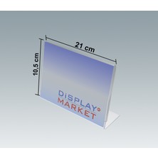Akrilik Pleksi L Tipi 10,5x21 cm Yatay Föylük