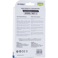 Syrox Galaxy Note 3 Batarya 3200 mAh