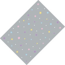 Cici Tasarım Rengarenk Yıldızlar ve Gri Zemin Kız Çocuk Tasarımsı-150x150