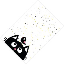 Cici Tasarım Noktalı Zemin ve Siyah Kedi Kız Çocuk Tasarımsı-150x150