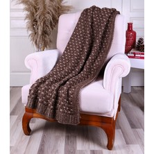 Betires Home Örgü Koltuk Şalı Ta14011 Kahve