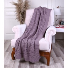 Betires Home Örgü Koltuk Şalı Tp15006 Mürdüm