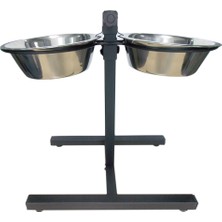 Tommy Ayarlanabilir Ayaklı Çelik Köpek Mama Su Kabı 2 Litre