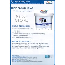 Marshall Fit Plastik Mat Su Bazlı İç Cephe Duvar Boyası 2,40 Lt- 3,5 Kg