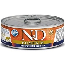 N&D Tahılsız Balkabaklı Kuzulu Yaban Mersinli Kedi Konservesi 80 gr