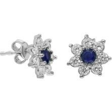 Glorria Eg0258 Gümüş Lacivert Yıldız Küpe