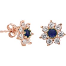 Glorria Eg0262 Gümüş Lacivert Yıldız Küpe