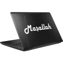 Dizayn Hediye Beyaz Maşallah Yazısı Sticker - Araç Oto Araba Etiket, Sticker, Çıkartma - Aksesuar -Modifiye -Arma