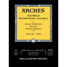 Arches Suluboya Blok Defter - Kalın Doku - 185Gr. A5 - 15 Yp.