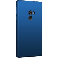 Ehr. Xiaomi Mi Mix 2 Premier Ultra Lüx Soft Mat TPU Silikon Kılıf + Ekran Koruyucu Cam Lacivert